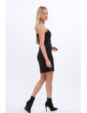 Black dress with fitted application MP62114 - Online store - Boutique